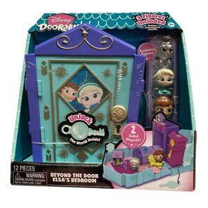 Disney Doorables Beyond the Door Elsa's Bedroom 12 pc Play Set, Age 3 and up NIB